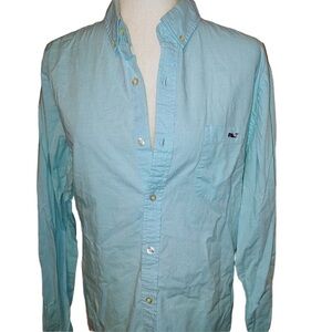 Vineyard Vines Blue Cotton Shirt Long Sleeves M